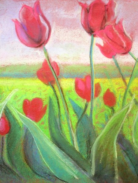 Рисование мелками на асфальте весной