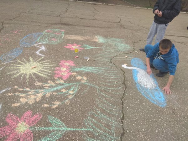 Пейзаж пастельными карандашами