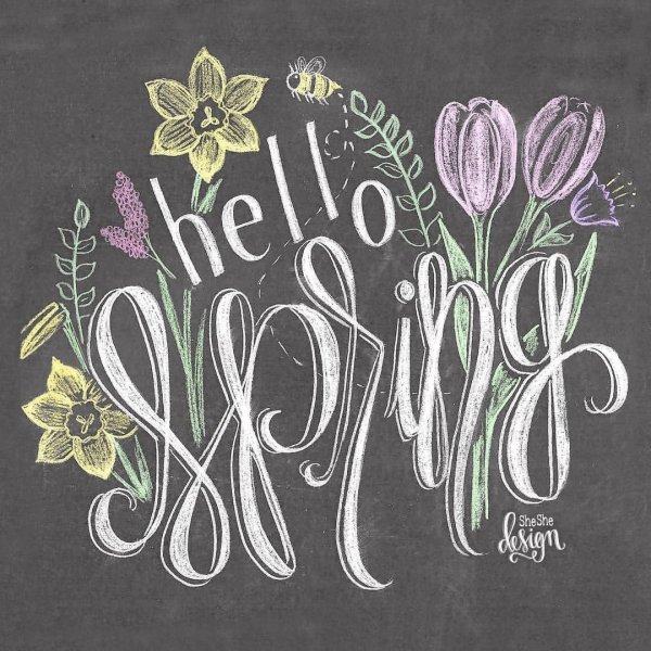 Весна масляной пастелью