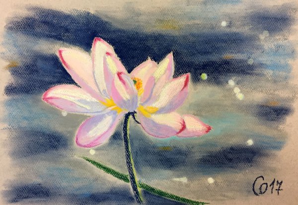 Лотос пастелью