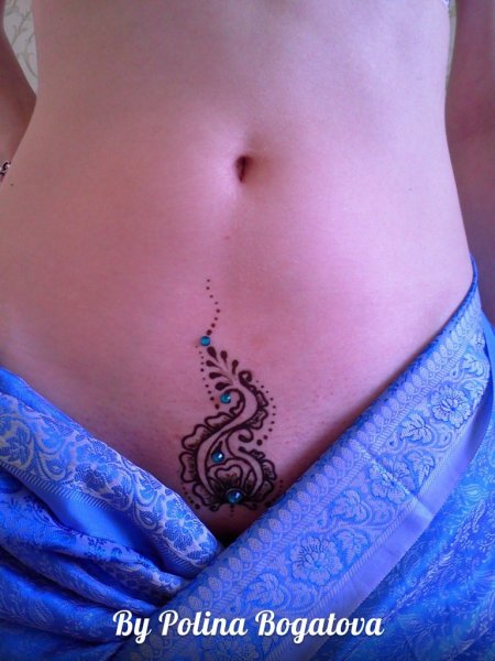 Женские Татуировки в зоне бикини