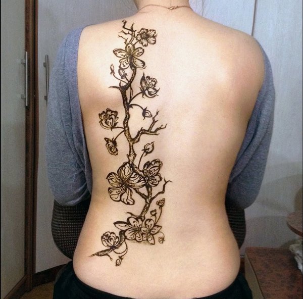 Мехенди на спине