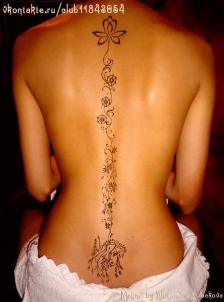 Мехенди на спину лёгкие