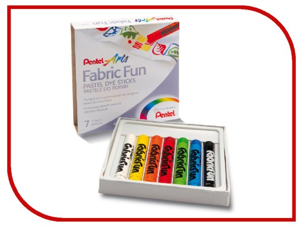 Pentel пастель для ткани FABRICFUN 7 цветов