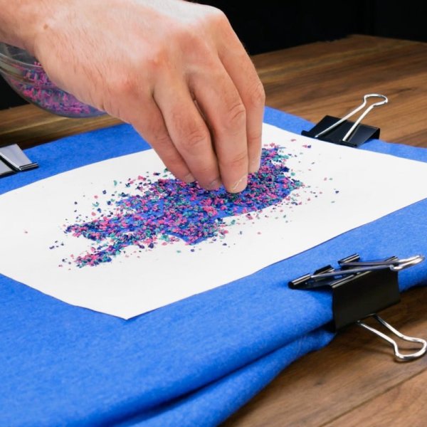 Роспись по ткани восковыми мелками