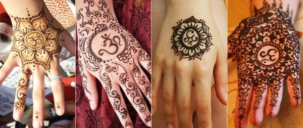 Мехенди ом на руке