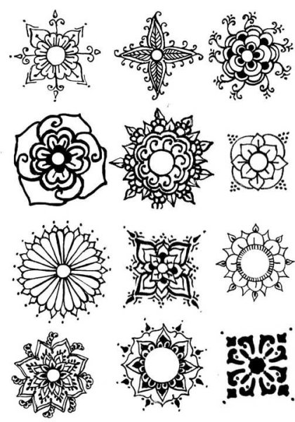 Тату круглые узоры