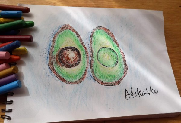 Рисунки восковыми мелками легкие