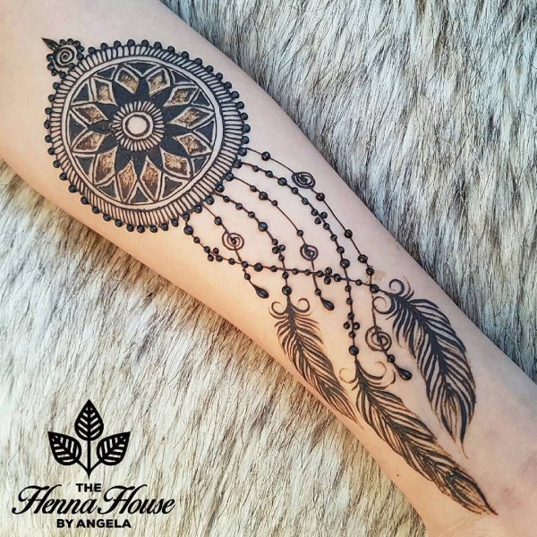 Мехенди Ловец снов на ноге