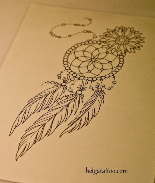 Тату хной Ловец снов