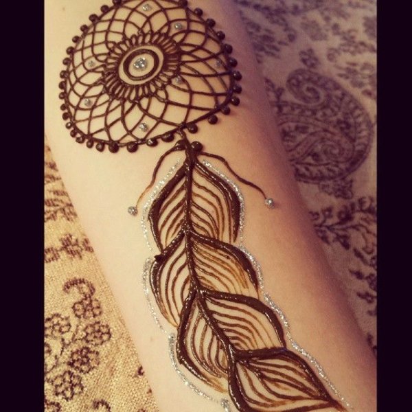 Тату хной Ловец снов