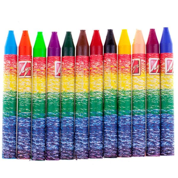 Мелки восковые Луч фантазия 12 цветов