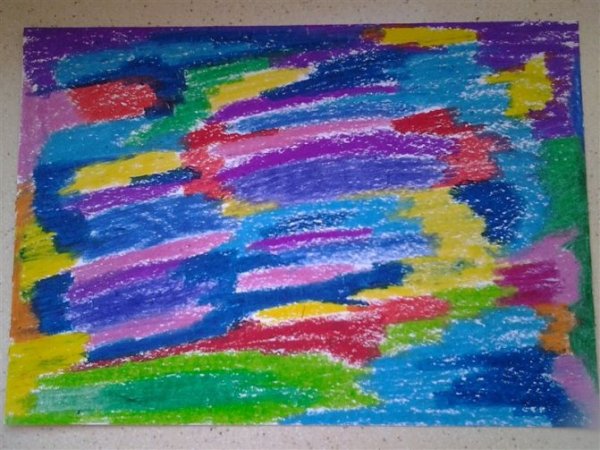 Техника рисования граттаж восковыми карандашами