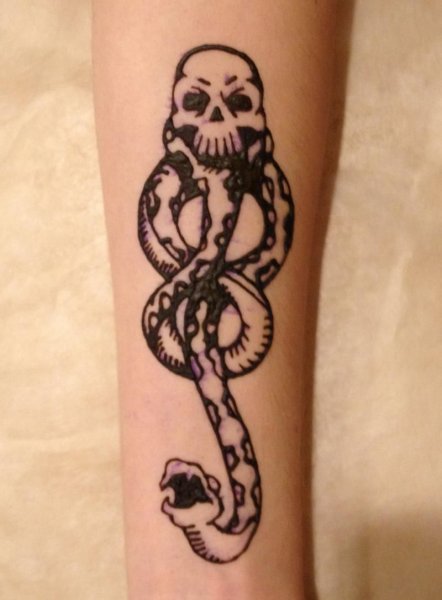 Тату хной Гарри Поттер