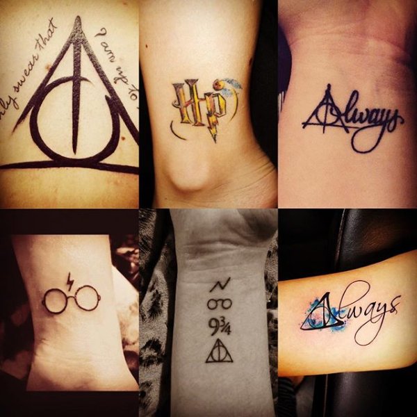 Татуировка Гарри Поттер Олвейс