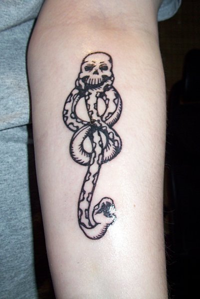 Тату хной Гарри Поттер