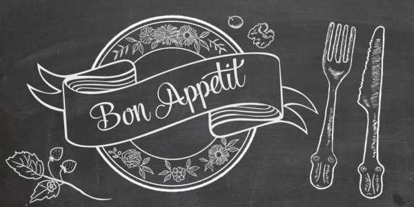 Десерты на меловой доске