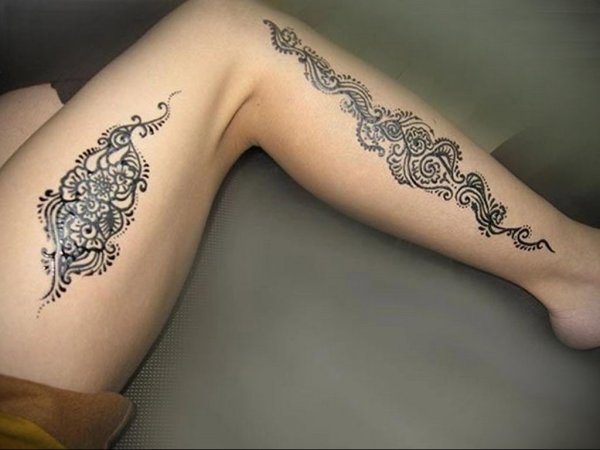 Татуировки на ноге временные