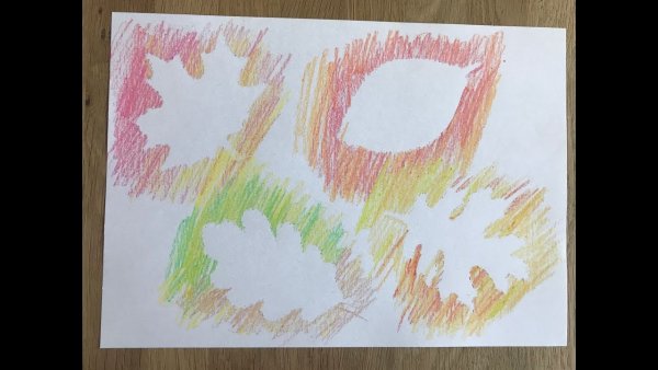 Фроттаж листья