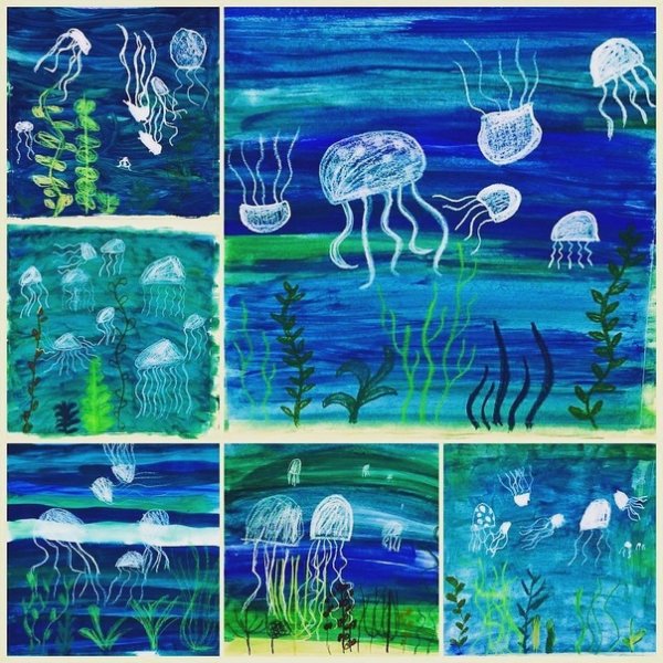 Правополушарное рисование Морское дно