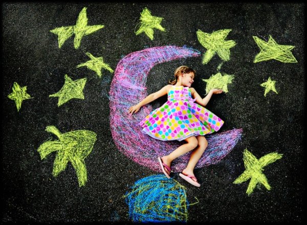 Рисунки мелками