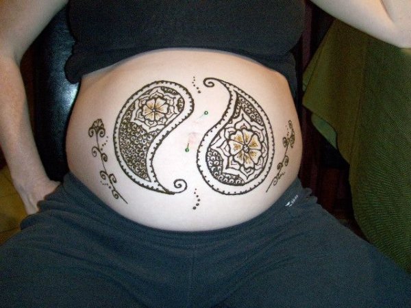 Рисунки хной Инь Янь