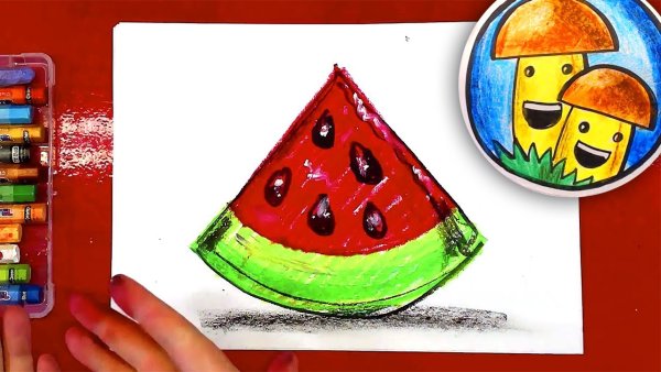 Рыба кит папа рисует с 3