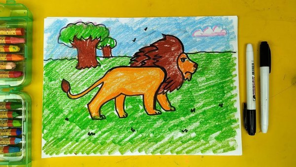 Масляная пастель уроки для детей