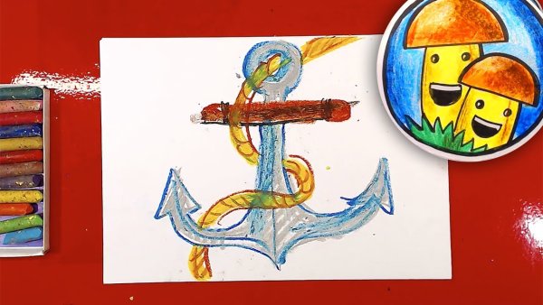 Рыба кит папа рисует