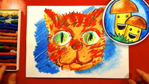 Уроки рисования для детей рыба кит