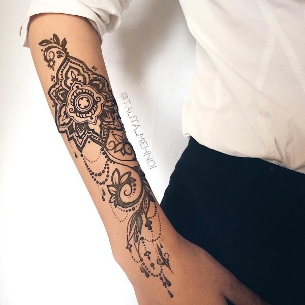 Тату узоры на руке для девушек