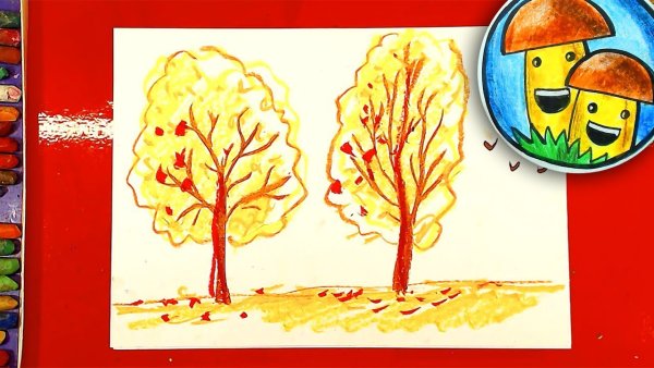Рисунок на тему осень карандашом легкий