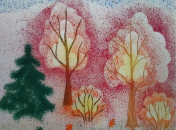 Набрызг нетрадиционная техника рисования