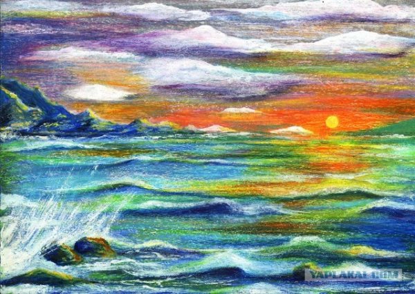 Картины масляной пастелью Джон Эллиот.