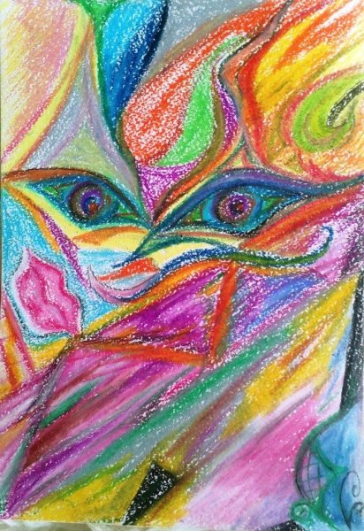 Рисование мелками на бумаге