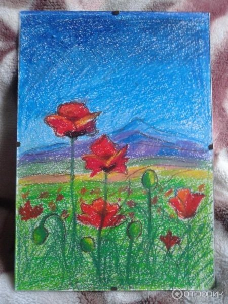 Рисование маслиной пастель