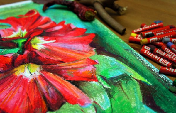 Рисование масляной пастелью