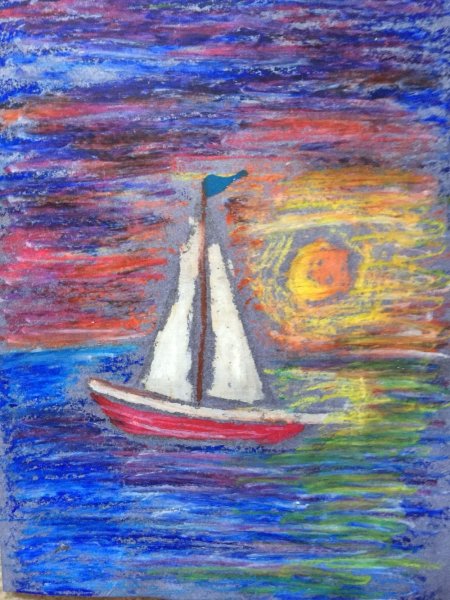 Рисование пастелью для детей