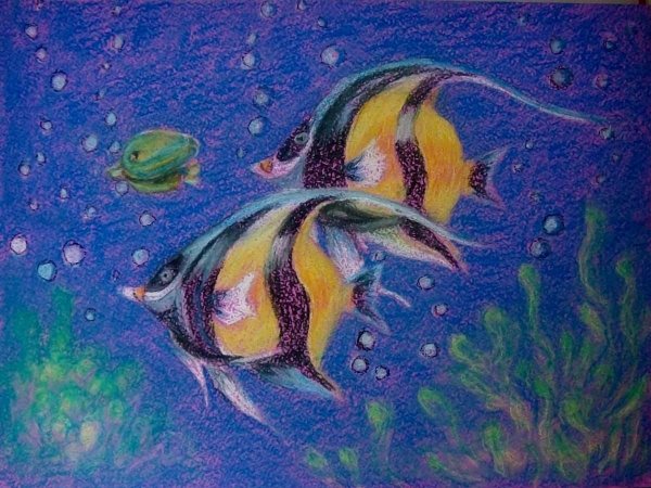 Рисование восковыми мелками