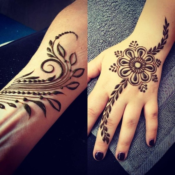 Тату хной на руке