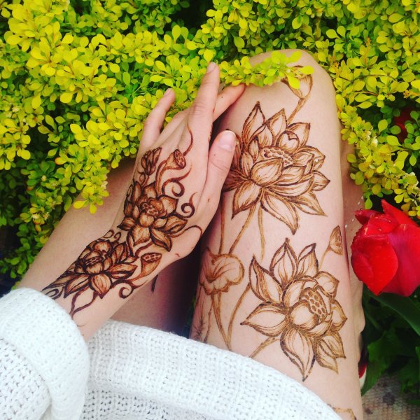 Мехенди цветок лотоса