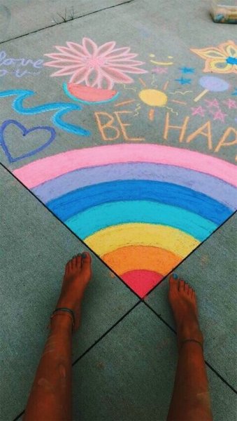 Идеи для рисования мелками