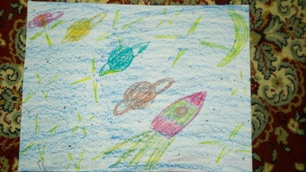 Рисование овощи восковыми мелками и акварелью