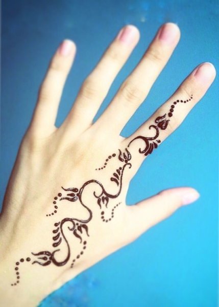 Красивые надписи хной на руке