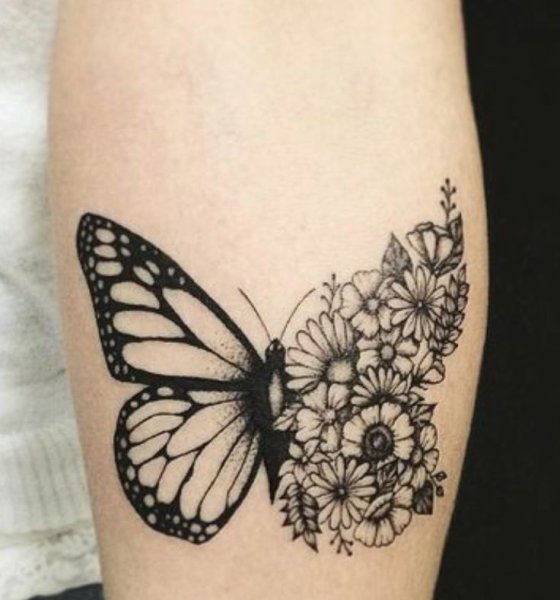 Мехенди бабочка