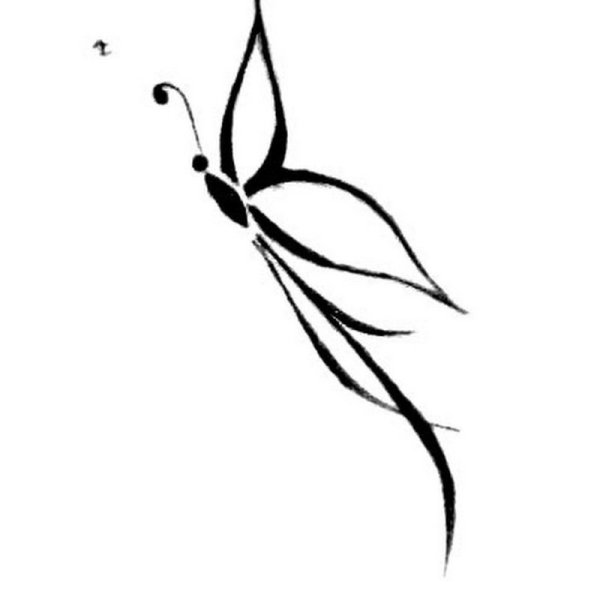 Мехенди бабочка