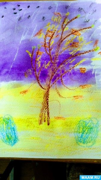 Нетрадиционное рисование дождь