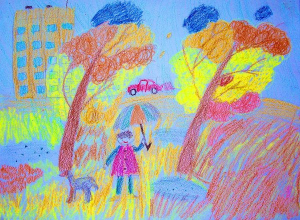 Восковые мелки живопись