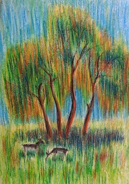 Дождь из восковых мелков