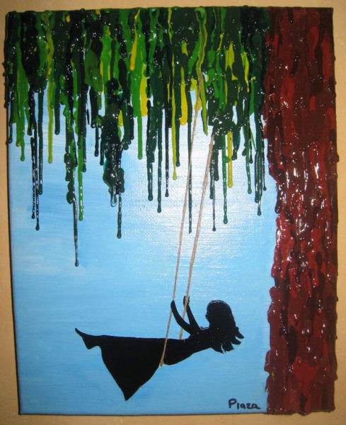 Картины восковыми карандашами